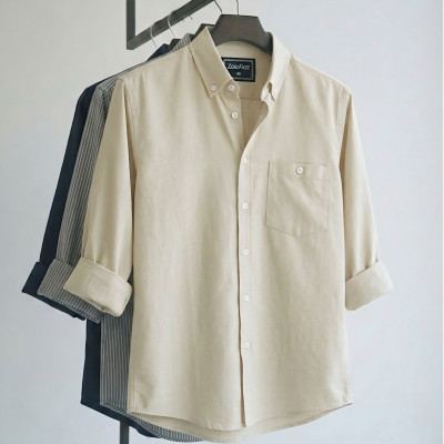 Premium Solid Shirt (Cream)
