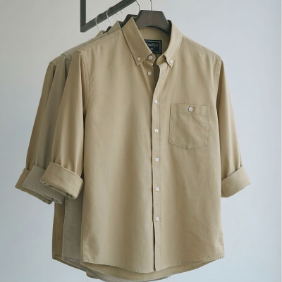Premium Solid Shirt (Khaki)