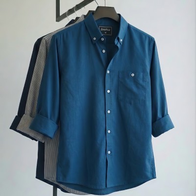 Premium Patrol Blue Solid Shirt